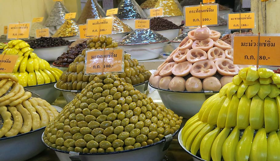 asian vegetables, display, olive, lotus root, food and drink HD wallpaper