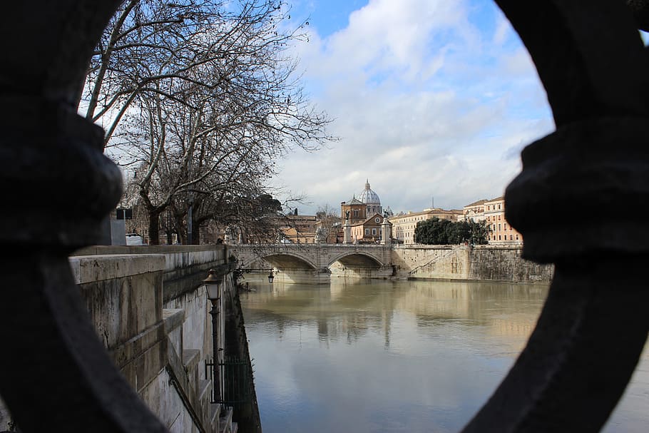 water, river, outdoors, reflection, bridge, architecture, lake HD wallpaper