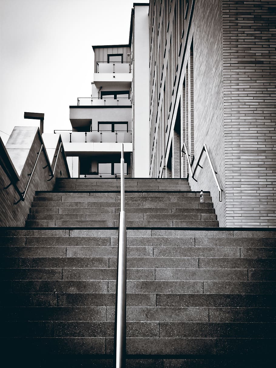 stairs, building, architecture, gradually, rise, staircase HD wallpaper