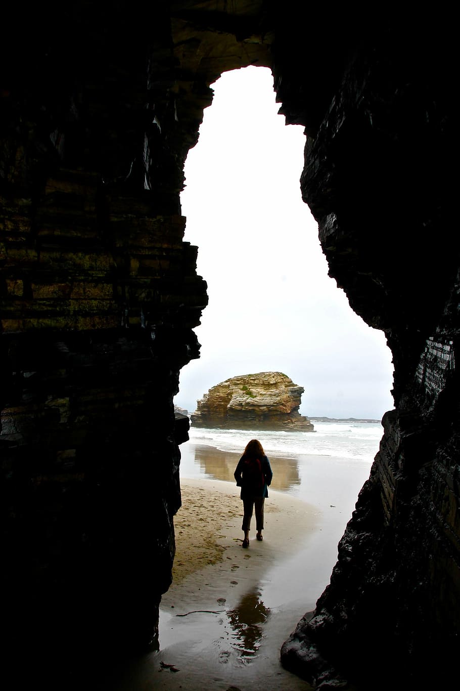 atlantic, coastal, beaches, rock, rock - object, sea, solid HD wallpaper