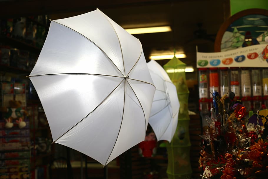 umbrella, lights, camera, white, photo, photography, protection HD wallpaper