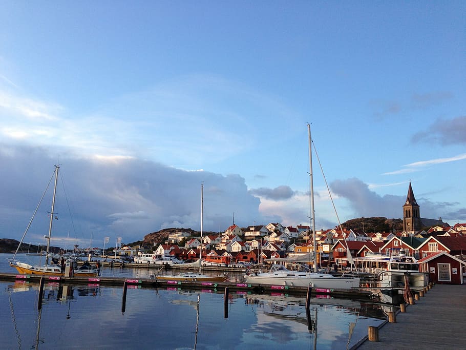 Fjällbacka, Sweden, Archipelago, bohuslan, harbor, harbour HD wallpaper