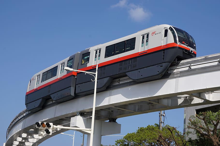 Monorail, Okinawa, Blue Sky, the monorail, rail transit, naha HD wallpaper
