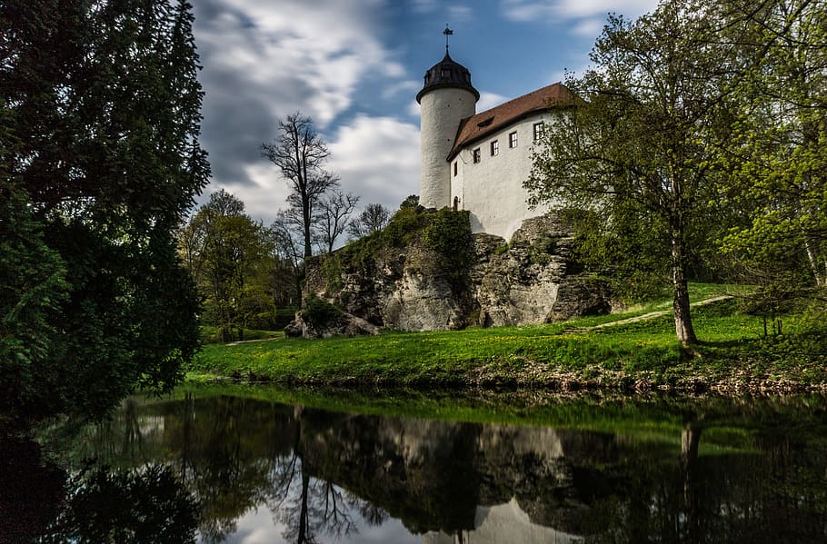 Castle, Rabenstein, Chemnitz, Building, tree, architecture HD wallpaper