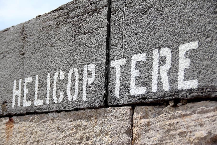helicopter, wall, typography, architecture, text, day, wall - building feature HD wallpaper
