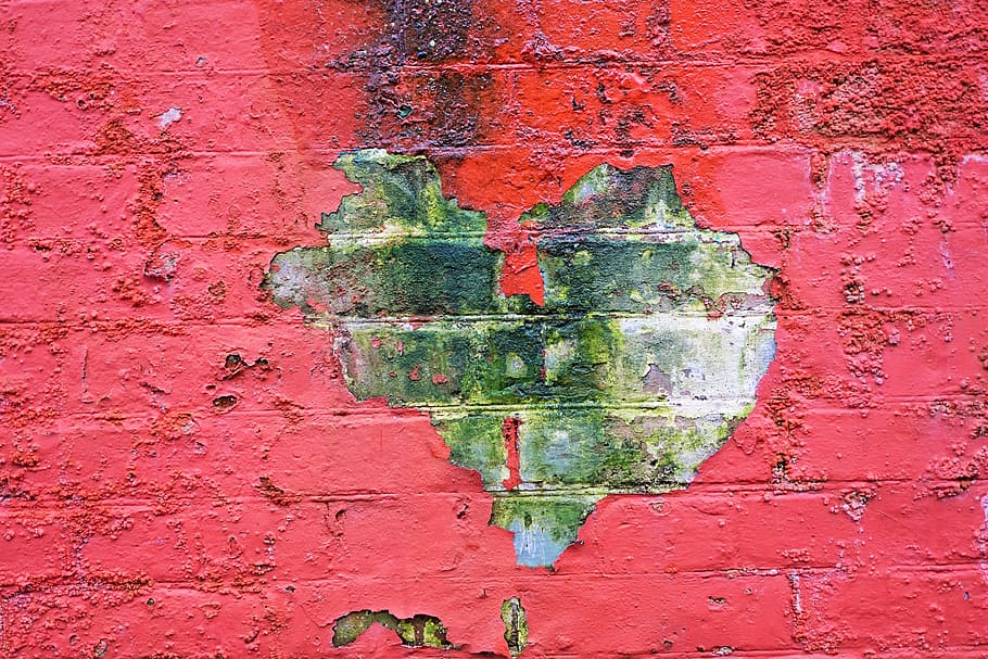 Heart, Red, Brick, Old, Building, victoria, bc, backgrounds HD wallpaper