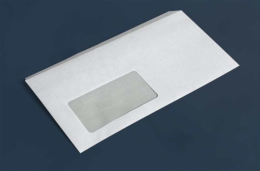 white window envelop on gray surface, letters, envelope, send HD wallpaper