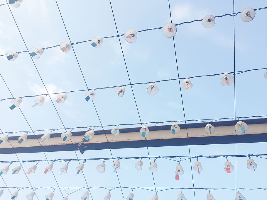 lamp, sky, line, built structure, low angle view, architecture HD wallpaper