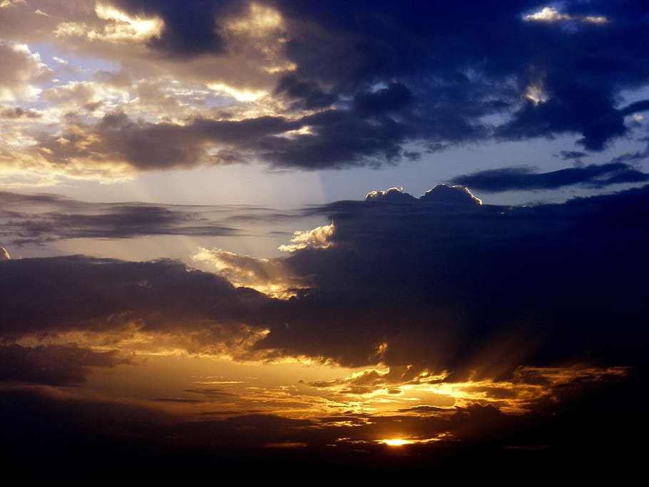 twilight, east, sky, sun, cloud, red, blue, cloud - sky, scenics - nature HD wallpaper