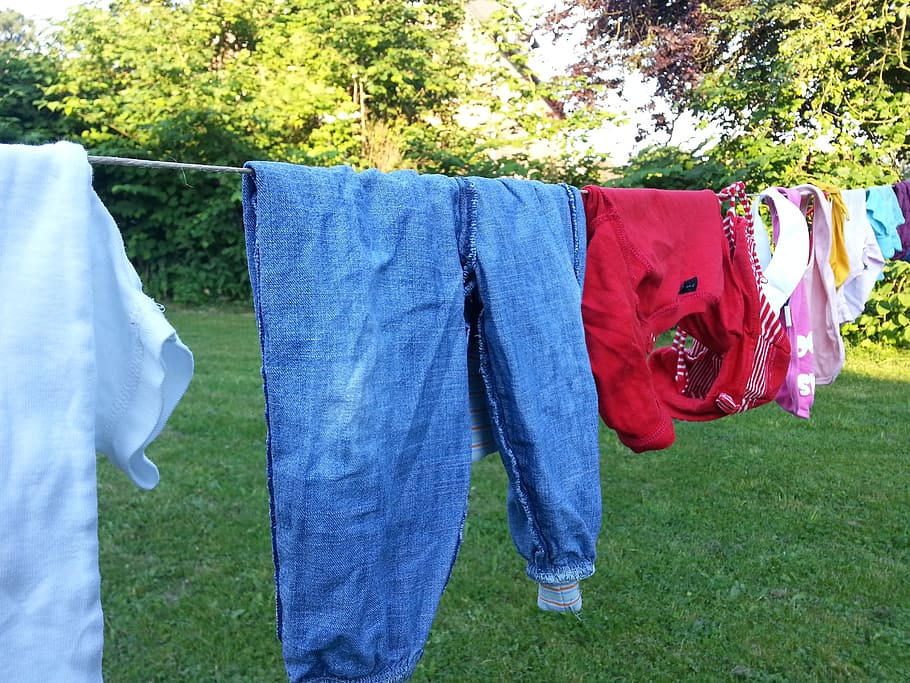 clothes line, laundry, wash, depend, clothing, clothespins HD wallpaper