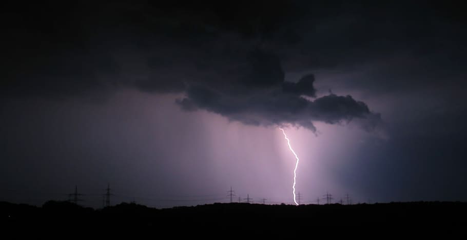 photo of lightning bolt during cloudy sky, Flash, Thunderstorm HD wallpaper