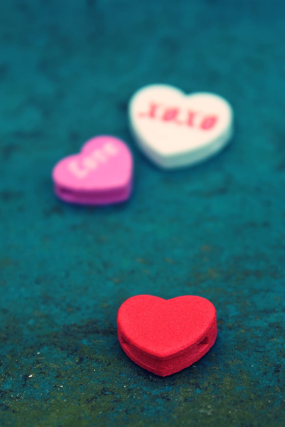 Candy Hearts with text