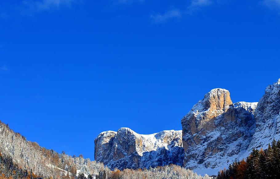 mountain range landscape during daytime, mountains, alpine, nature, HD wallpaper