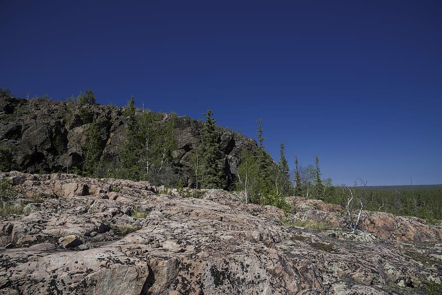 Top of the Rock Cliff on the Vee lake trail, bluff, canada, hill HD wallpaper