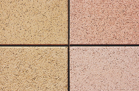 four white ceramic tiles, bottom plate, construction material HD wallpaper