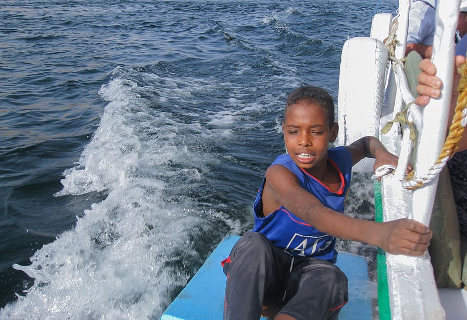 egypt, nile, river, boy, child, water, childhood, men, leisure activity HD wallpaper