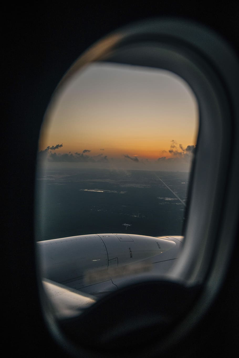 ocean view from plane's window, untitled, airplane, window sea, HD wallpaper