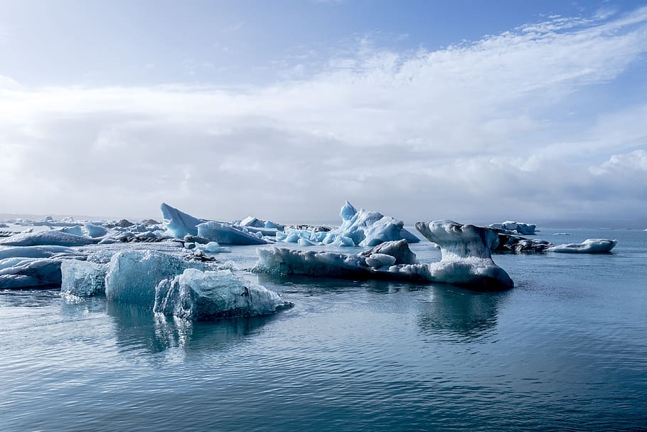 photo of ice bergs during daytime, ice berg on body of water, HD wallpaper