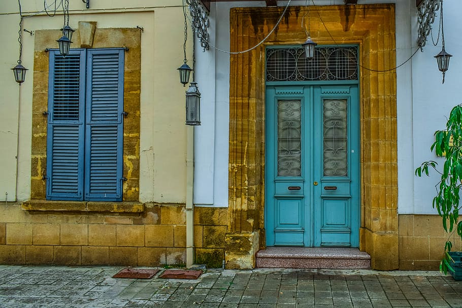 door, house, architecture, window, entrance, facade, old town HD wallpaper