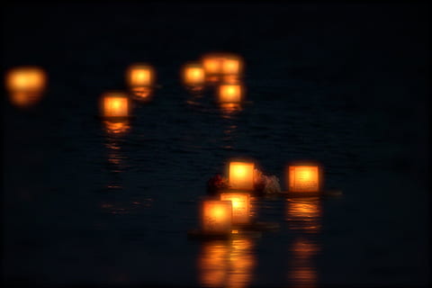 lantern, float, festival, light, fire, traditional, candle HD wallpaper