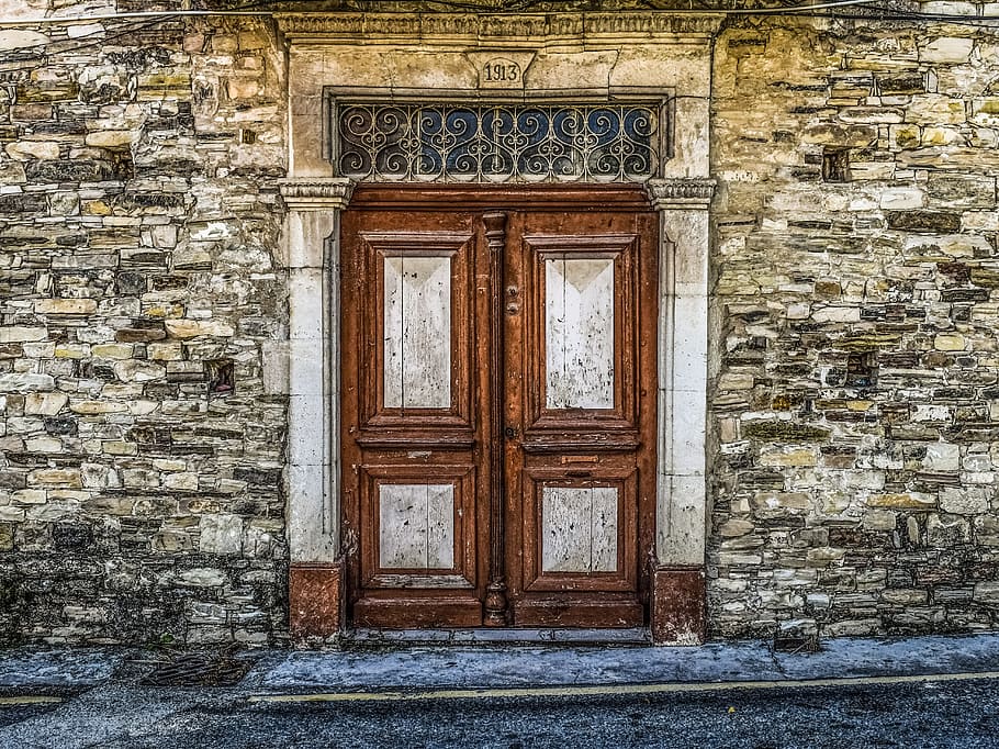 door, old, weathered, decay, wear, wooden, aged, village, cyprus HD wallpaper