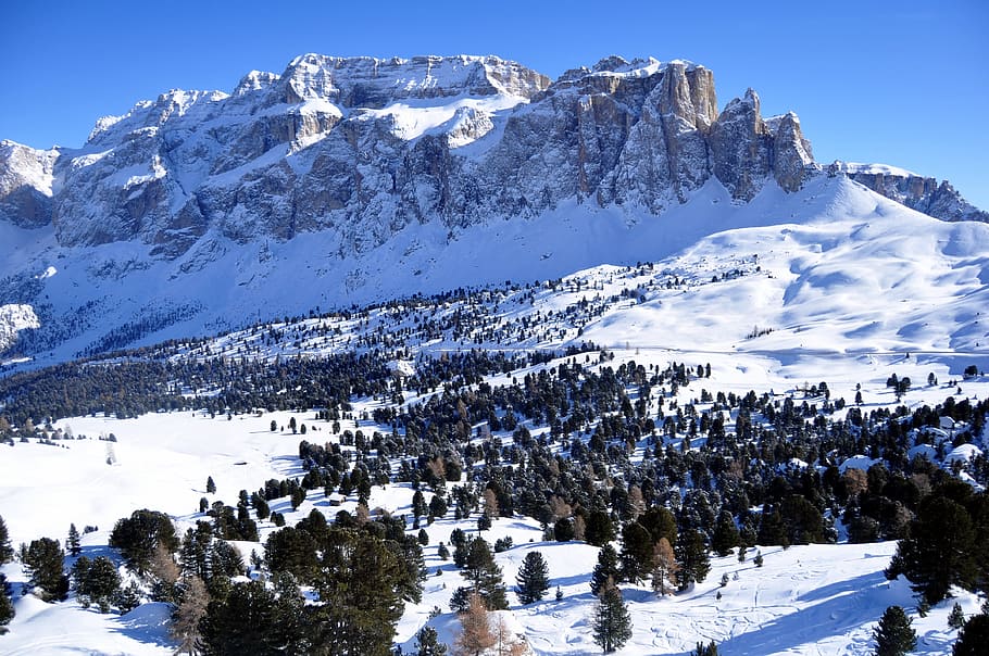 winter, alpine, snow, landscape, nature, panorama, mountain panorama HD wallpaper
