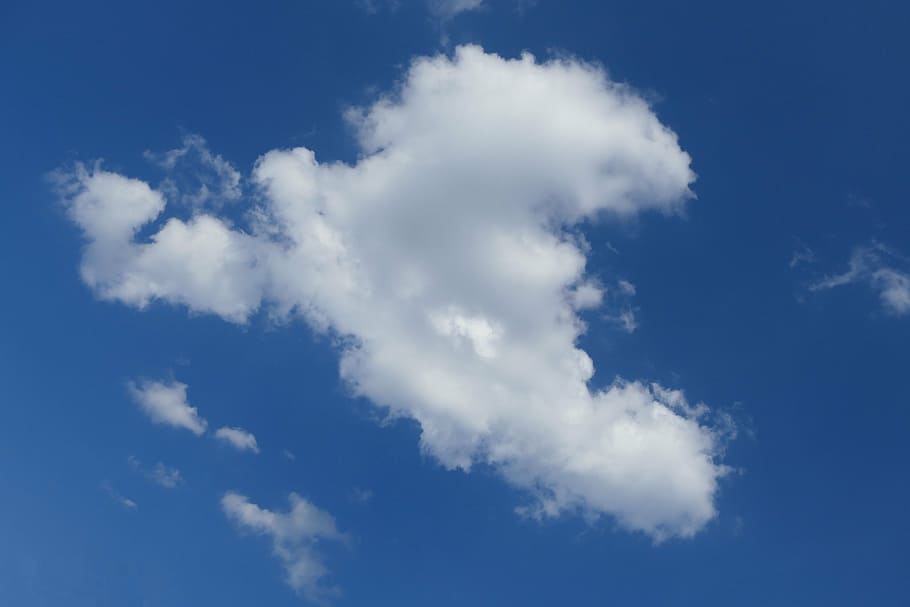 cloud, federwolke, beautiful, sky, blue, angel, angel cloud, HD wallpaper