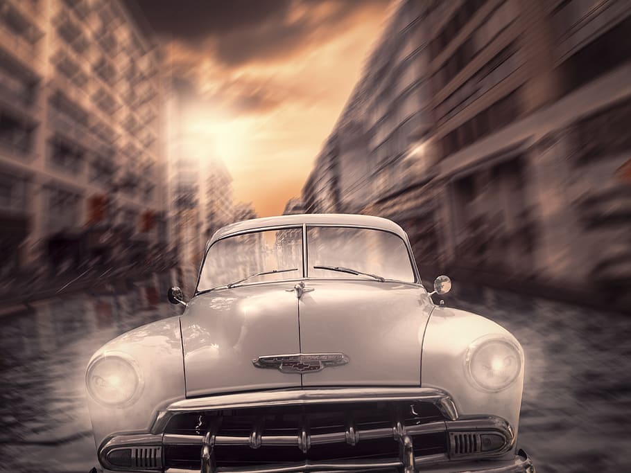 auto, berlin race, oldtimer, tour, taxi, fast, city, urban HD wallpaper