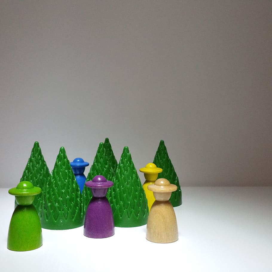 game characters, background, wood, trees, indoors, still life HD wallpaper