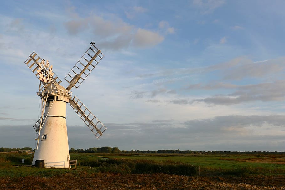 windmill, fen, renewable, power, energy, norfolk, nature, rural Scene HD wallpaper