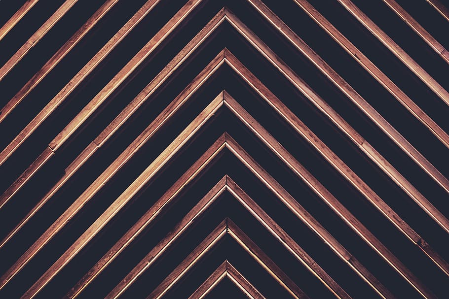triangular black and brown graphic art, black and beige chevron wallpaper HD wallpaper