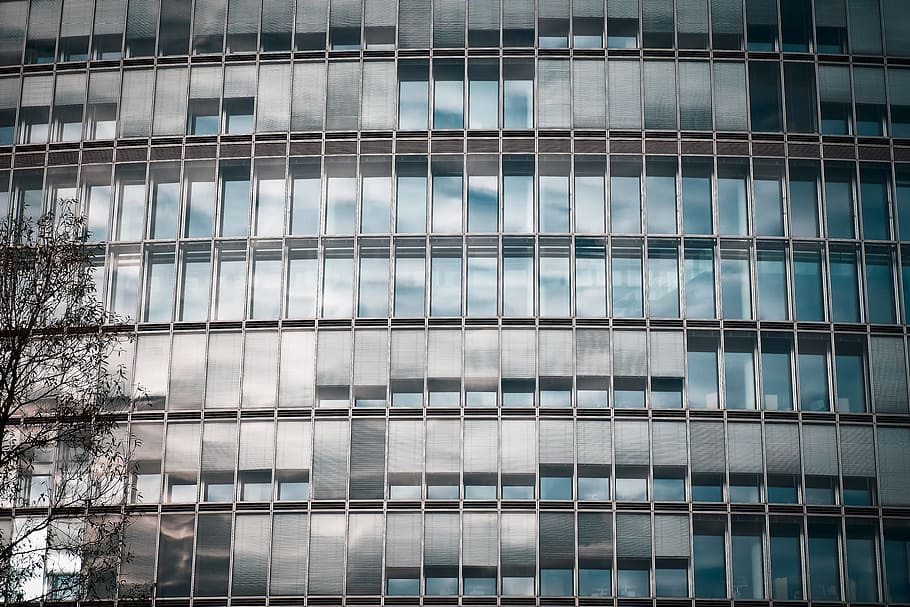 city, clouds, building, office, architecture, downtown, facade HD wallpaper