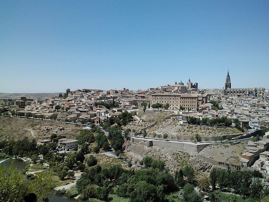 toledo, spain, architecture, panoramic, historic buildings HD wallpaper