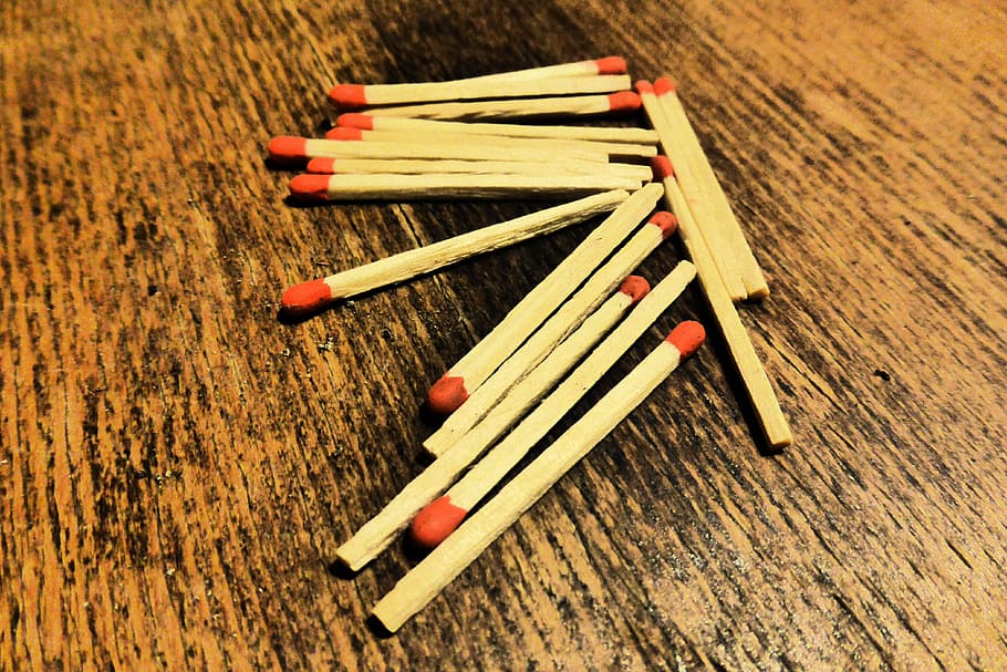 Matches, Sticks, Head, match head, red, wood - material, matchstick, HD wallpaper