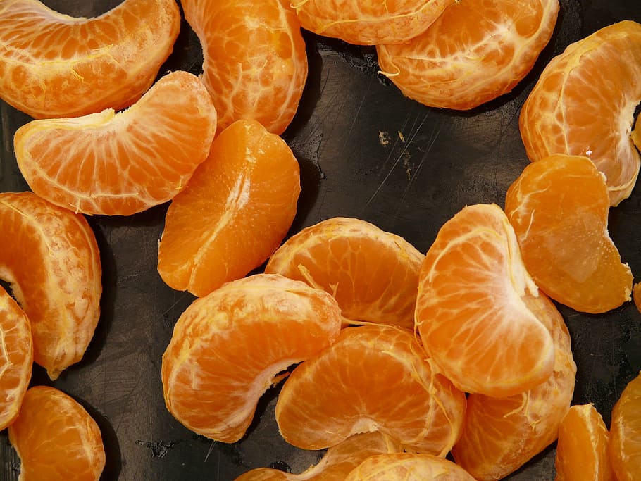 Mandarin, Fruit, mandarinenschnitz, sweet, delicious, food HD wallpaper
