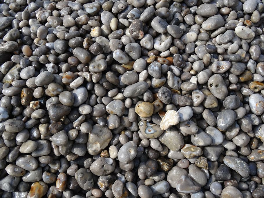pebble beach, pebbles, coast, normandy, full frame, large group of objects HD wallpaper