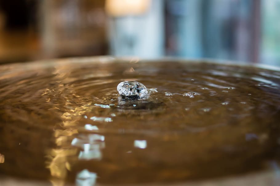 Water Drop, Clear, Wave, circular, circle, clean, wet, reflection HD wallpaper