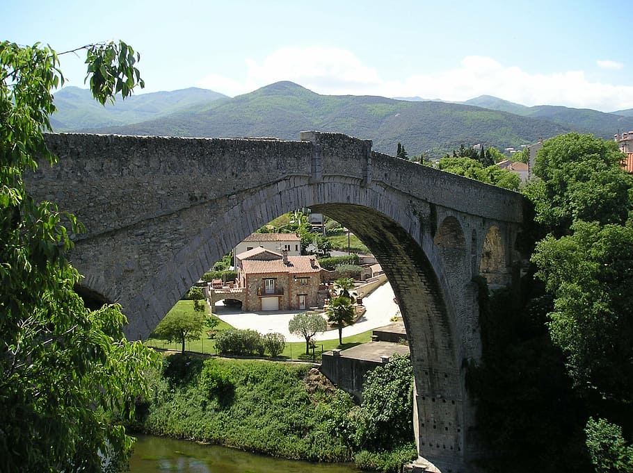 ceret, pont du diable, bridge, built structure, architecture HD wallpaper