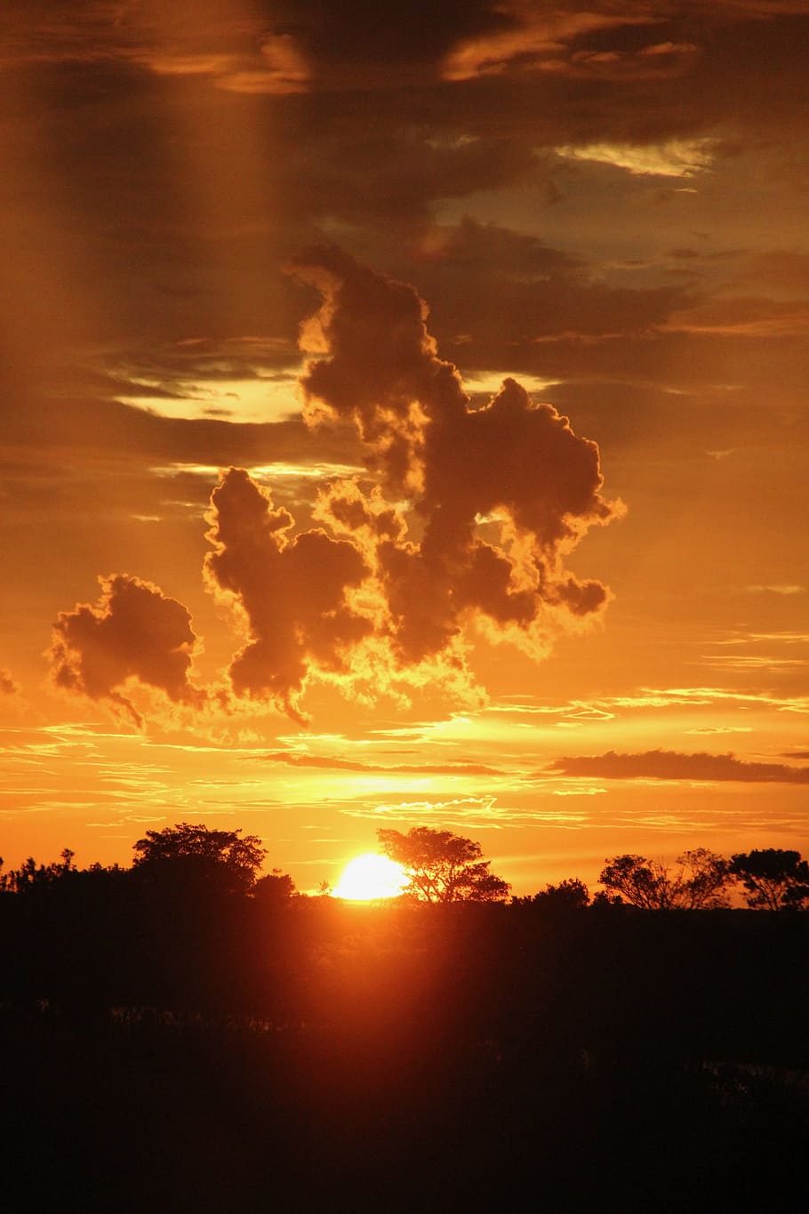 cloud formation, evening sky, sunset, cloudscape, afterglow HD wallpaper