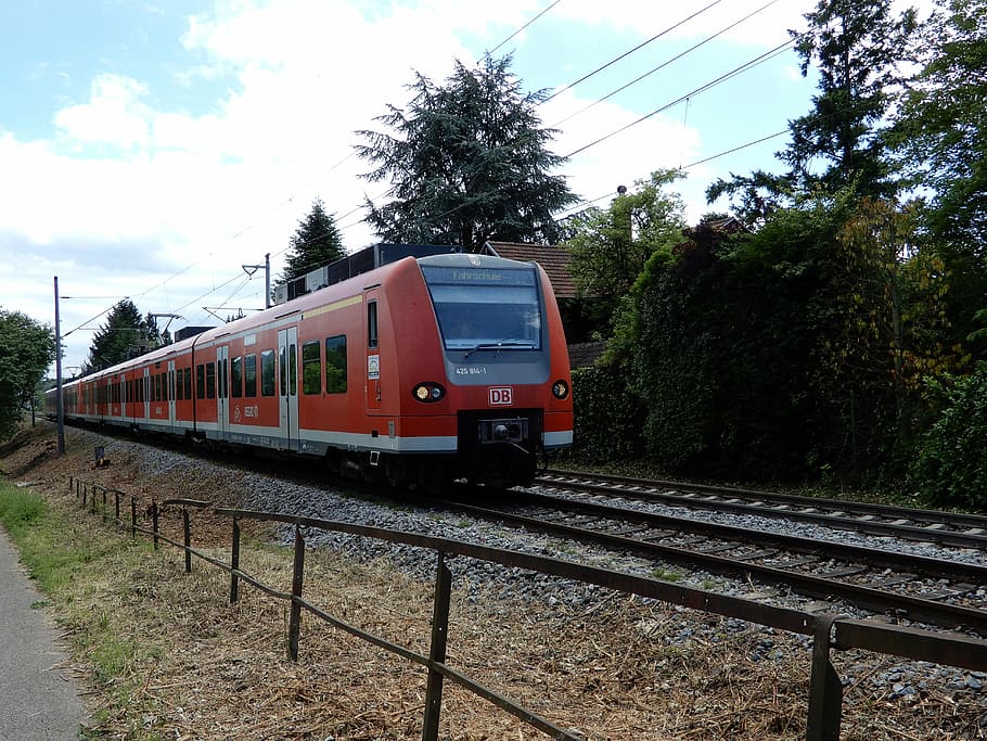 train, track, green, landscape, rail transportation, mode of transportation HD wallpaper