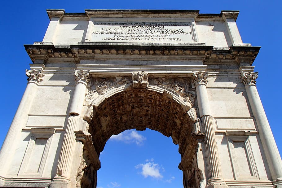 HD wallpaper: rome, sculpture, triumphal arch, architecture, the past ...