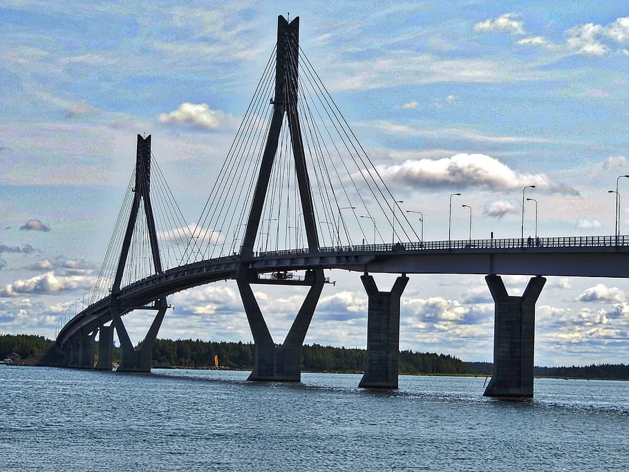vaasa, bridge, summer, connection, built structure, bridge - man made structure HD wallpaper