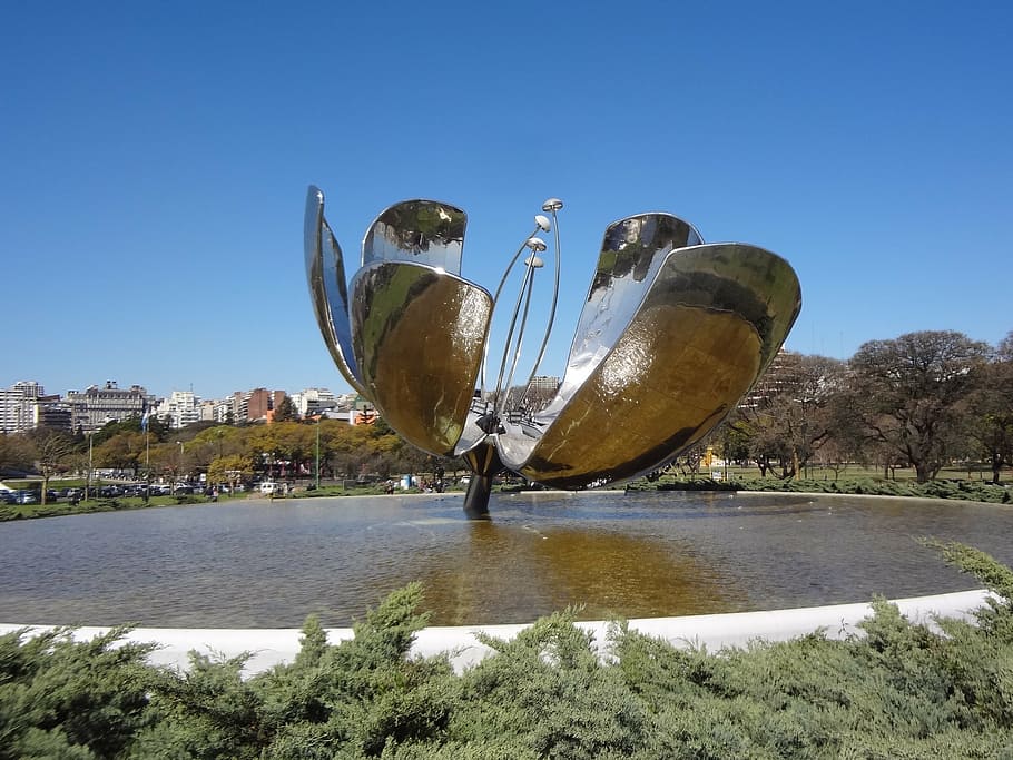 floralis generica, buenos aires, palermo, water, nature, sky, HD wallpaper