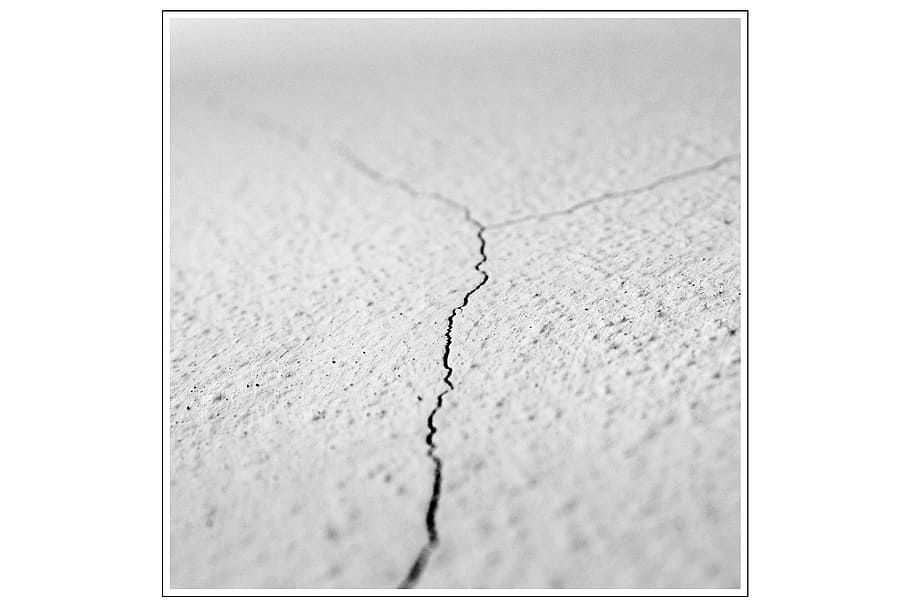 cracked surface, minimalism, simplicity, detail, white, art, black and white, HD wallpaper