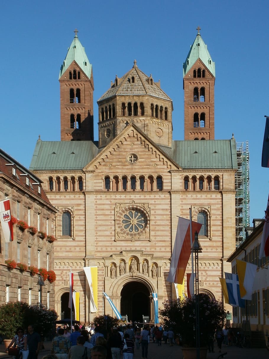 cathedral, speyer, facade, dom, architecture, landmark, church HD wallpaper