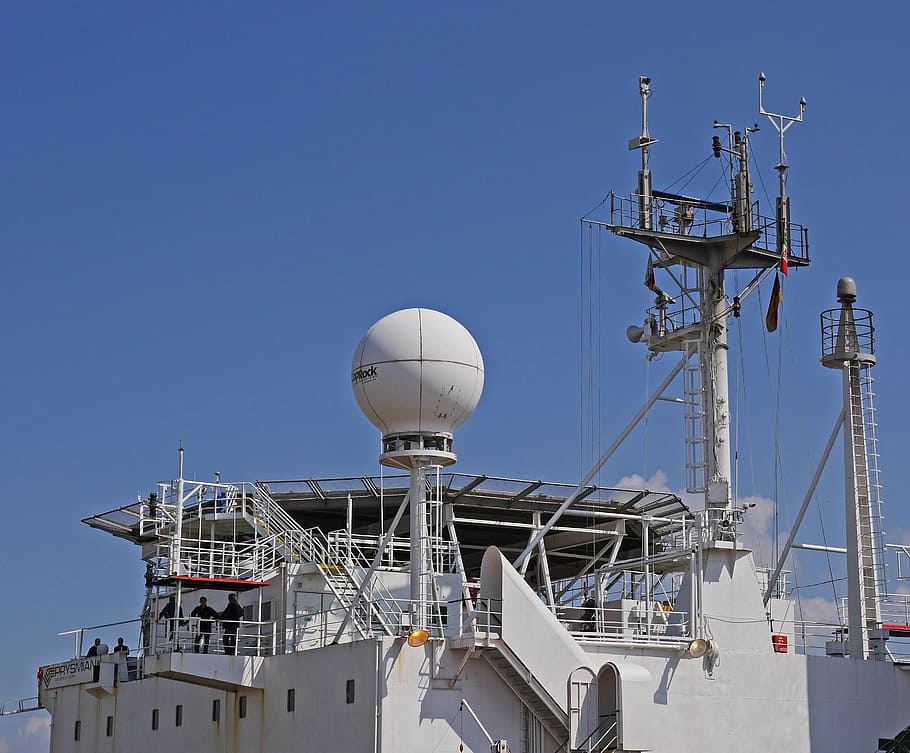 nautical vessel, navigation, orientation, helipad, antenna HD wallpaper