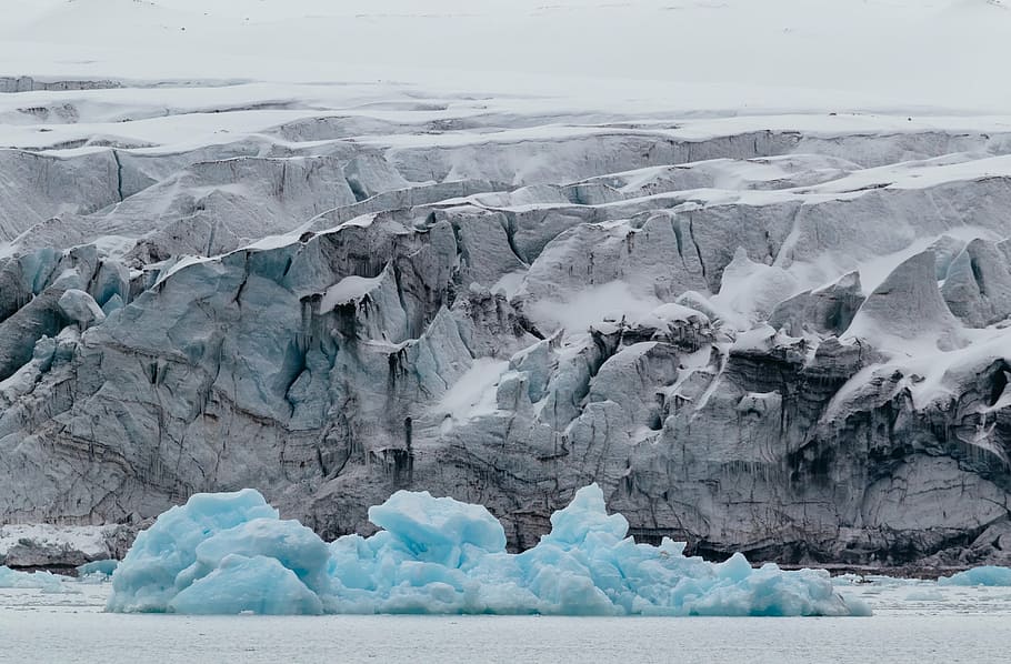 photograph of ice berg, rocks, hill, cliff, landscape, winter HD wallpaper