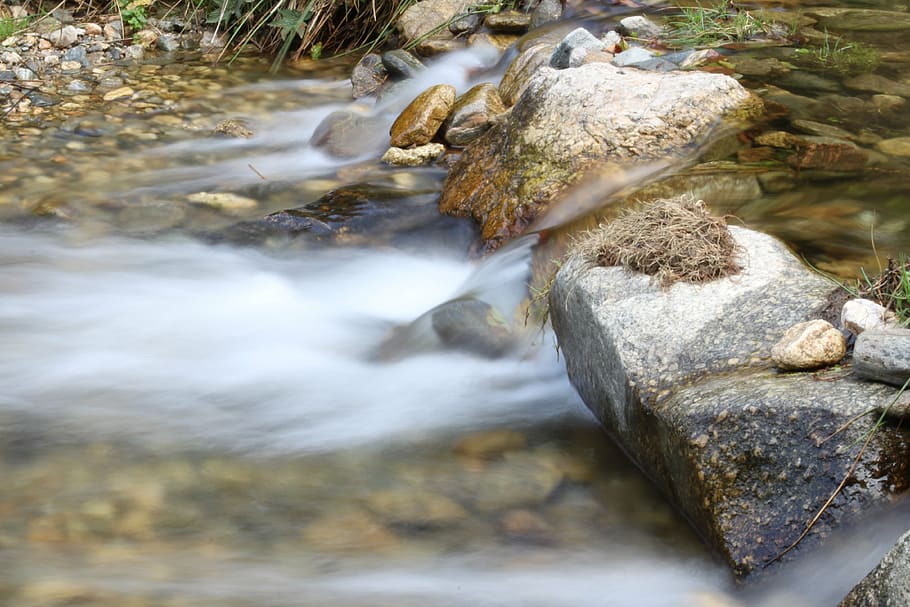 river, water, bach, waters, stones, rock, nature, stream, rock - Object HD wallpaper