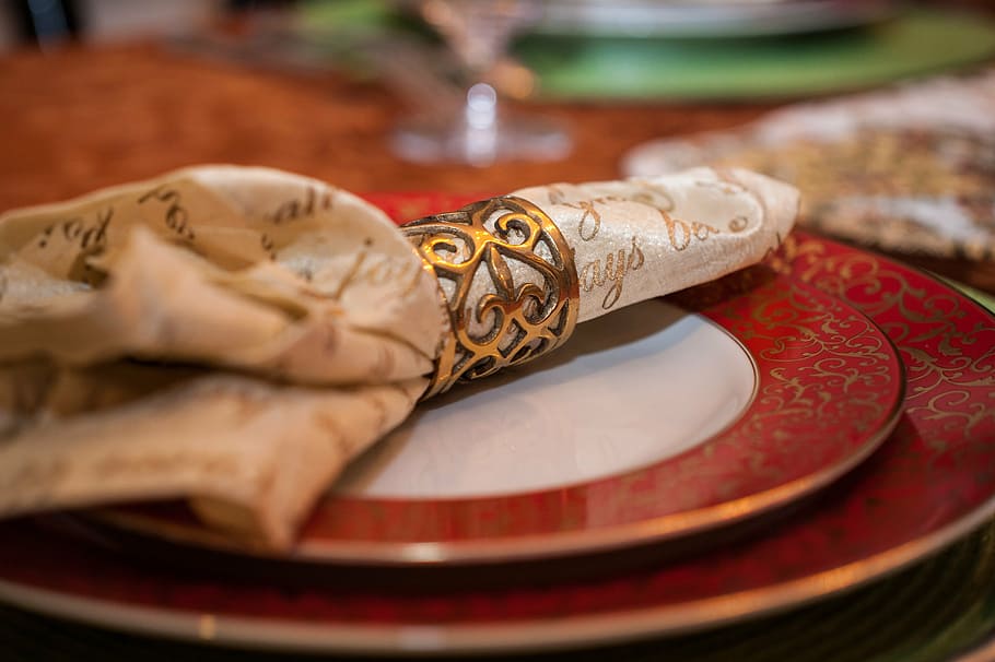 close-up, flatware, plates, table, table napkin, food and drink HD wallpaper