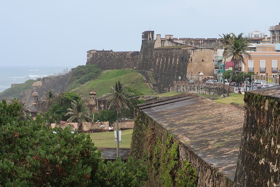 puerto rico, san juan, fortress, architecture, built structure, HD wallpaper